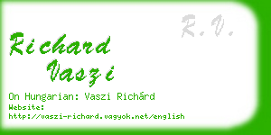 richard vaszi business card