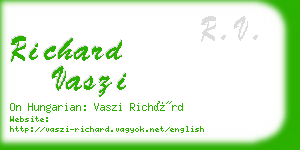 richard vaszi business card